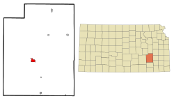 Greenwood County Kansas Incorporated and Unincorporated areas Eureka Highlighted